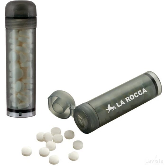 Mint tube met ca. 11 gr. mintjes Bruin