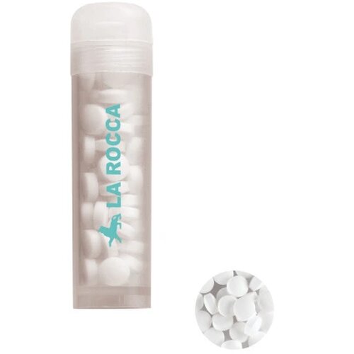 Mint tube met ca. 11 gr. mintjes Transparant