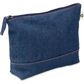 Gerecycled denim toilettasje Style pouch blauw Gerecycled denim toilettasje Style pouch blauw
