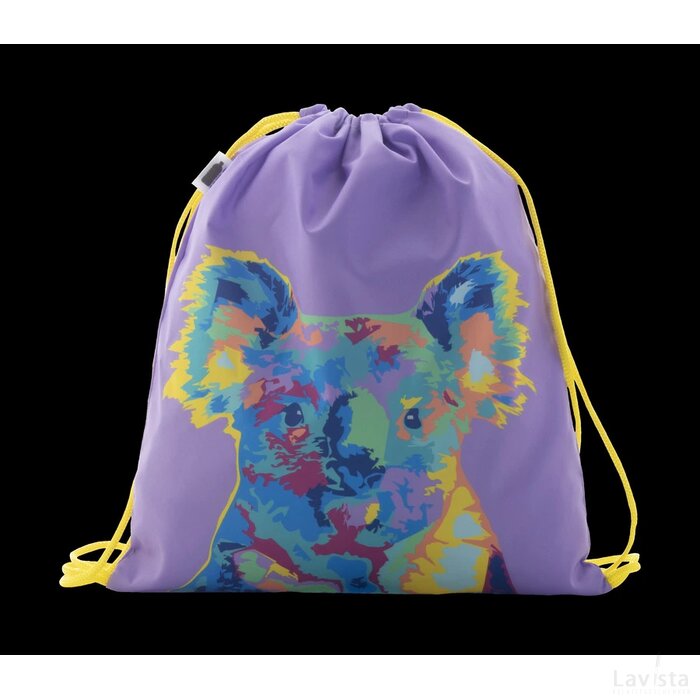 Creadraw Kids Rpet Custom Made Gemaakte Tas Met Trekkoordsluiting Voor Kinderen Geel