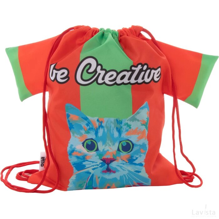 Creadraw T Kids Rpet Custom Made Trekkoord Tas Voor Kinderen Rood