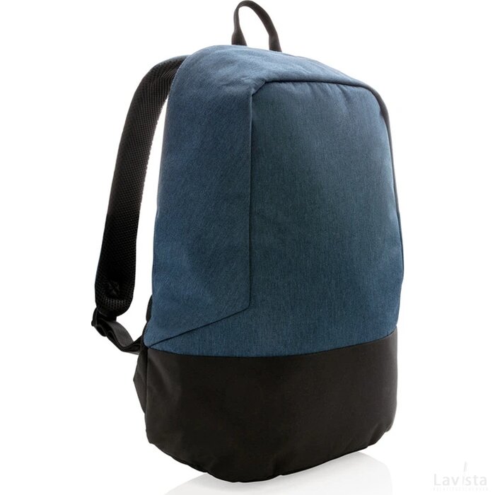 Standaard RFID anti-diefstal 15.6”laptop rugzak PVC-vrij blauw, zwart