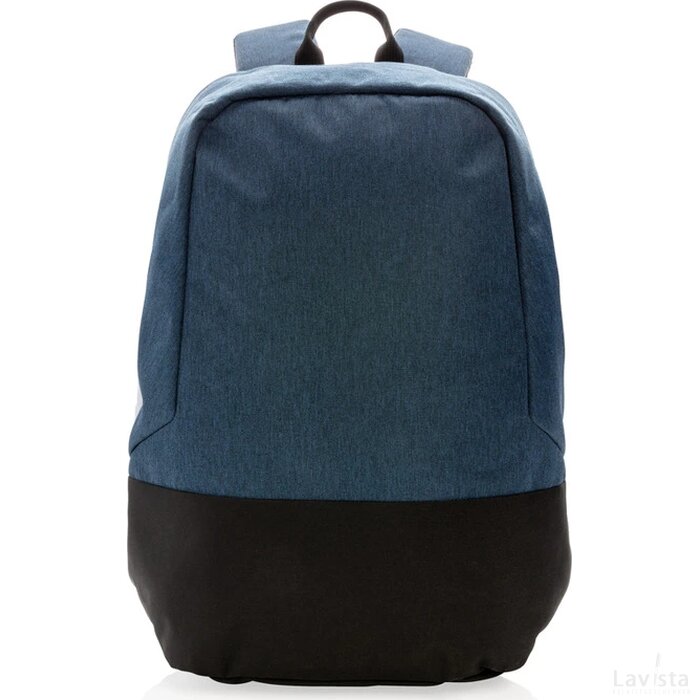 Standaard RFID anti-diefstal 15.6”laptop rugzak PVC-vrij blauw, zwart