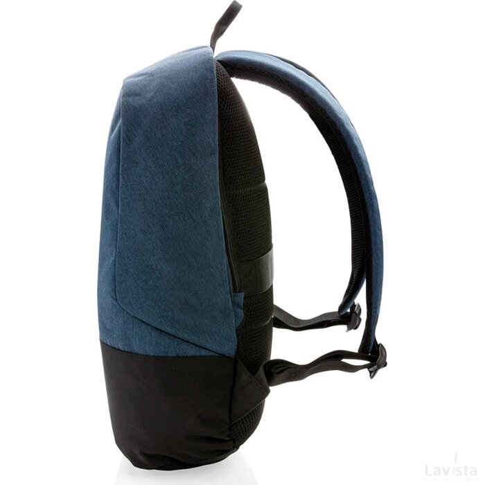 Standaard RFID anti-diefstal 15.6”laptop rugzak PVC-vrij blauw, zwart