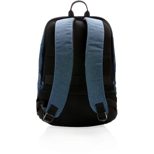 Standaard RFID anti-diefstal 15.6”laptop rugzak PVC-vrij blauw, zwart