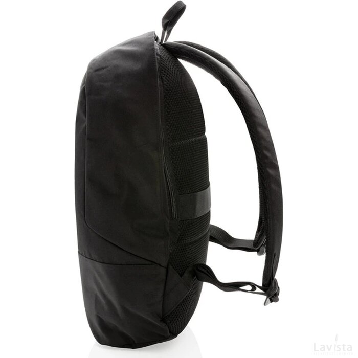 Standaard RFID anti-diefstal 15.6”laptop rugzak PVC-vrij zwart, zwart