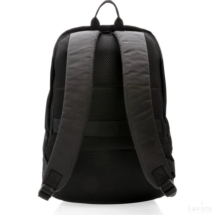 Standaard RFID anti-diefstal 15.6”laptop rugzak PVC-vrij zwart, zwart