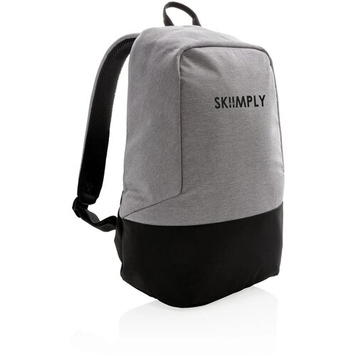 Standaard RFID anti-diefstal 15.6”laptop rugzak PVC-vrij grijs, zwart