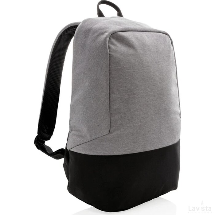 Standaard RFID anti-diefstal 15.6”laptop rugzak PVC-vrij grijs, zwart