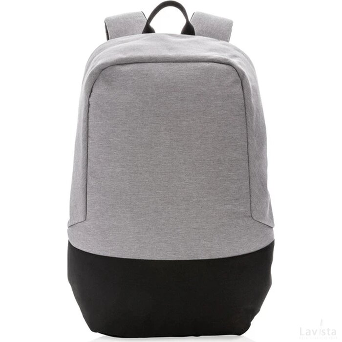 Standaard RFID anti-diefstal 15.6”laptop rugzak PVC-vrij grijs, zwart