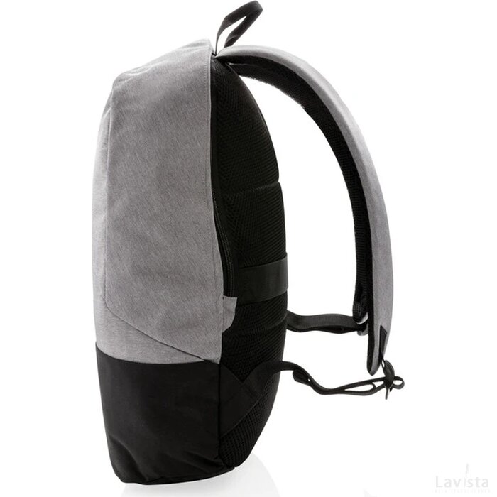 Standaard RFID anti-diefstal 15.6”laptop rugzak PVC-vrij grijs, zwart