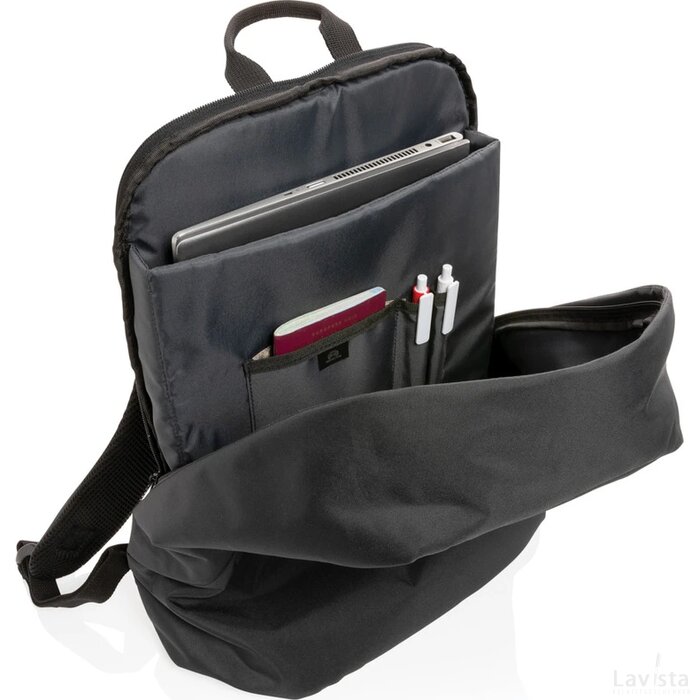 Impact AWARE™ RPET standaard anti-diefstal rugzak zwart