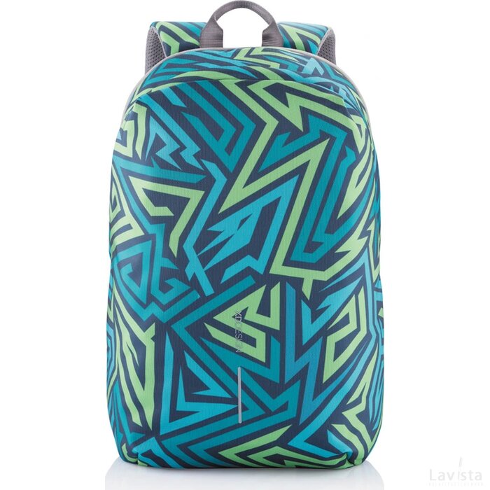 Bobby Soft "Art", anti-diefstal rugzak blauw