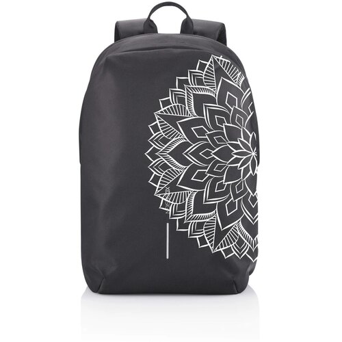 Bobby Soft "Art", anti-diefstal rugzak zwart, wit