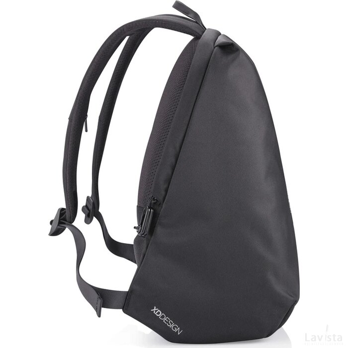 Bobby Soft "Art", anti-diefstal rugzak zwart, wit