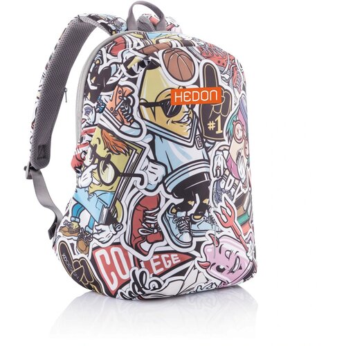 Bobby Soft "Art", anti-diefstal rugzak blauw