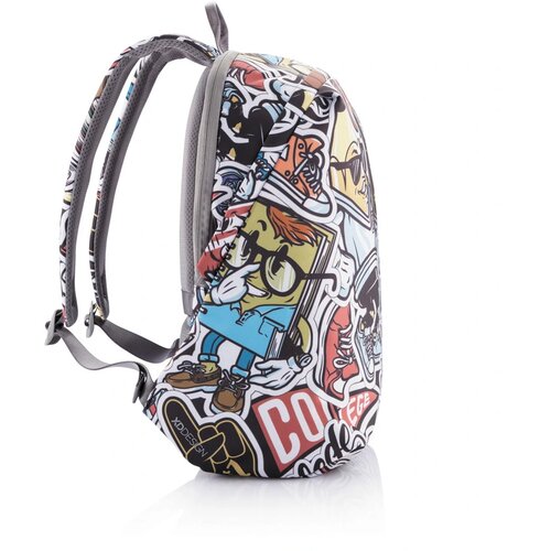 Bobby Soft "Art", anti-diefstal rugzak blauw