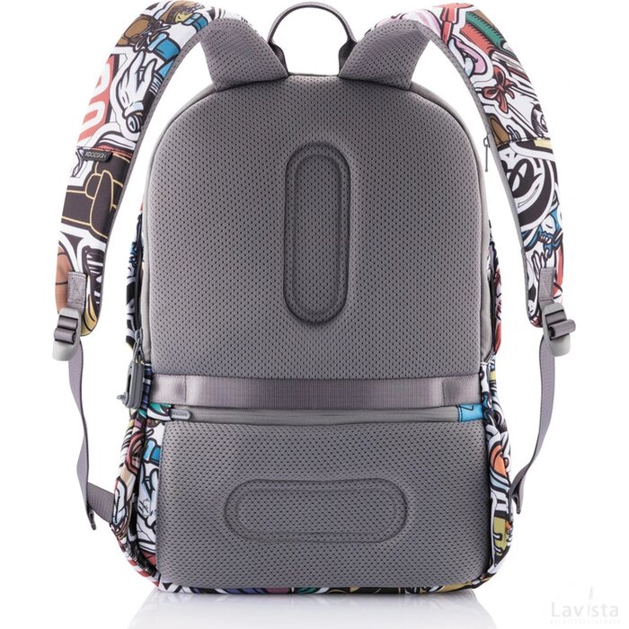 Bobby Soft "Art", anti-diefstal rugzak blauw