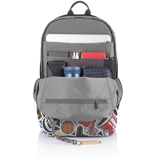 Bobby Soft "Art", anti-diefstal rugzak blauw