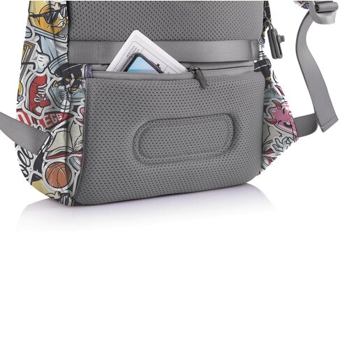 Bobby Soft "Art", anti-diefstal rugzak blauw