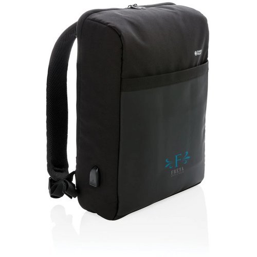 Lima PVC-vrije 15.6" RFID laptop tas zwart