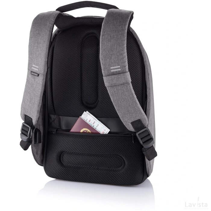 Bobby Hero Regular, anti-diefstal rugzak grijs, zwart