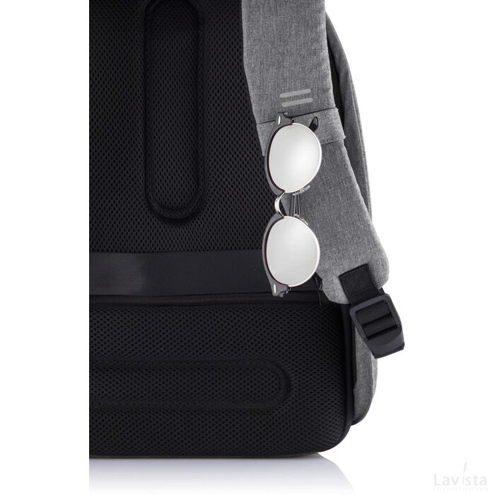 Bobby Hero Regular, anti-diefstal rugzak grijs, zwart