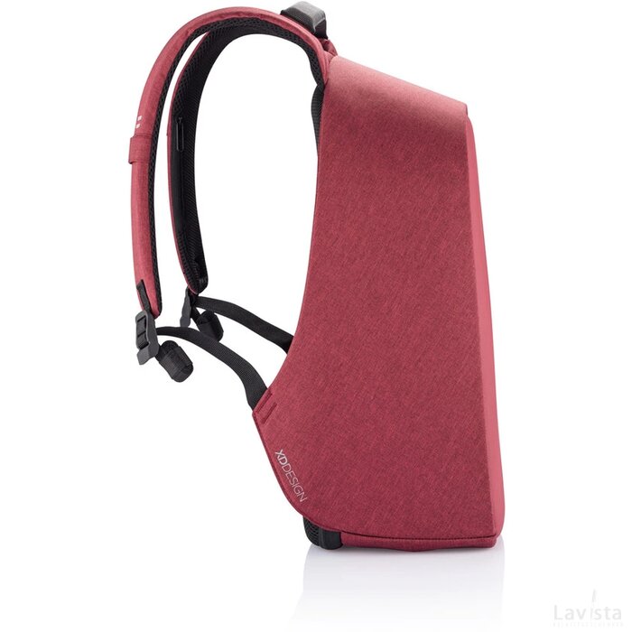 Bobby Hero Regular, anti-diefstal rugzak kersenrood