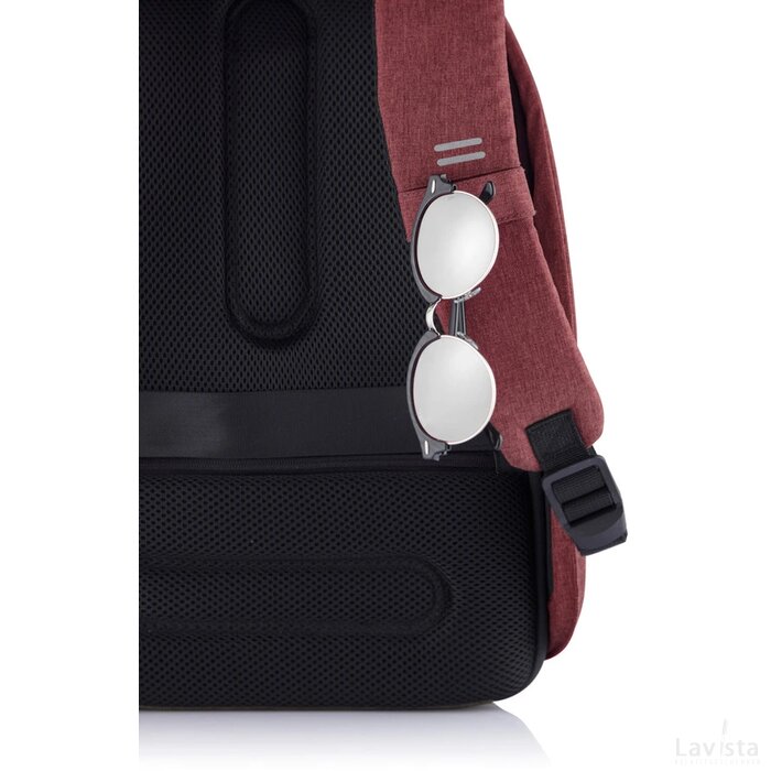 Bobby Hero Regular, anti-diefstal rugzak kersenrood