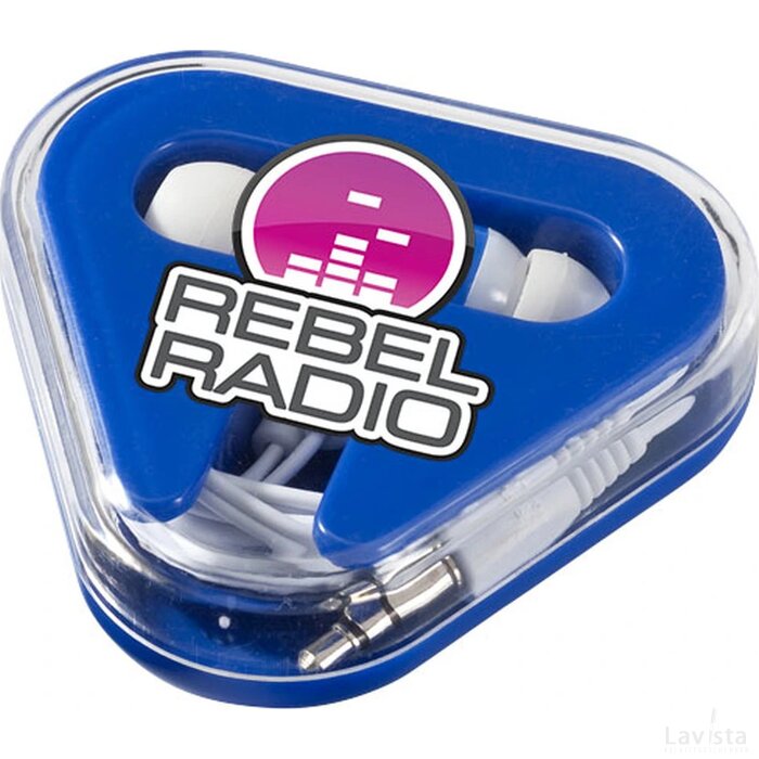 Rebel oordopjes koningsblauw,Wit Koningsblauw, Wit Koningsblauw/Wit