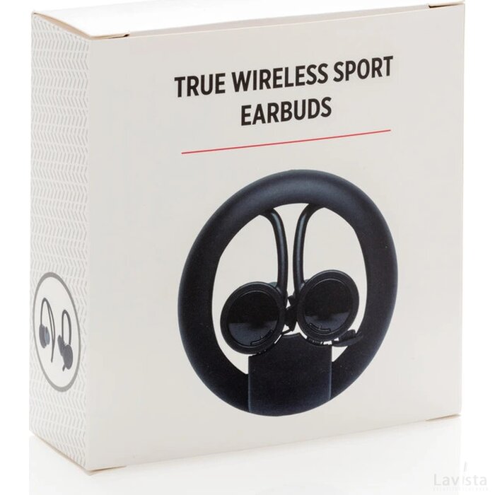 True Wireless sport oordoppen zwart