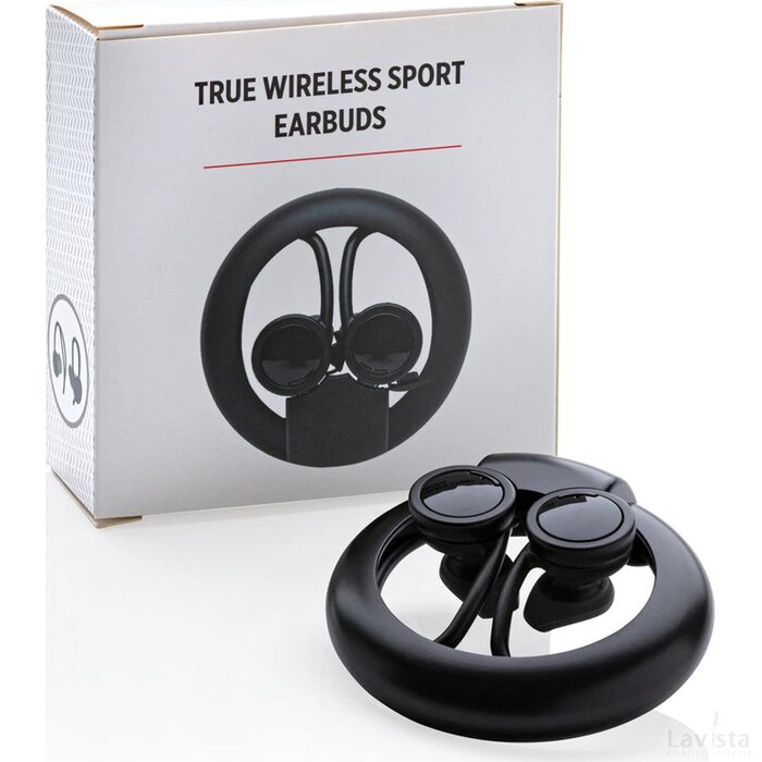 True Wireless sport oordoppen zwart