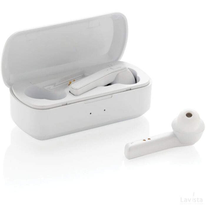 Free Flow TWS oordoppen in oplaadcassette wit