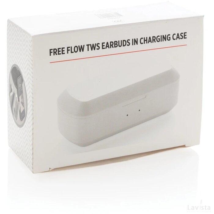 Free Flow TWS oordoppen in oplaadcassette wit