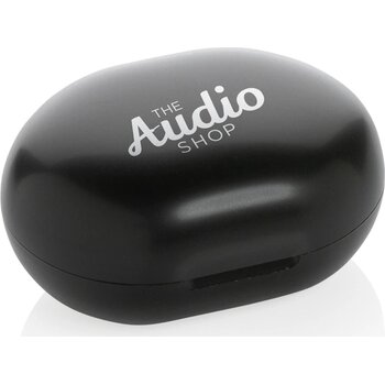 RCS standaard recycled plastic TWS oordopjes zwart RCS standaard recycled plastic TWS oordopjes zwart