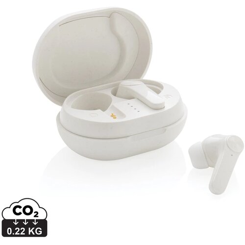 RCS standaard recycled plastic TWS oordopjes wit