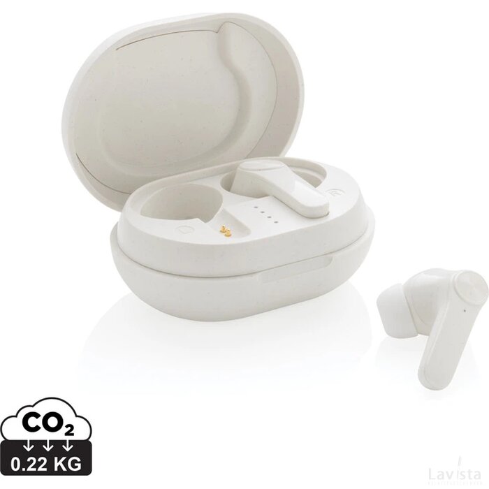 RCS standaard recycled plastic TWS oordopjes wit