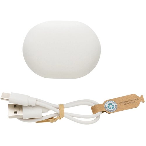 RCS standaard recycled plastic TWS oordopjes wit