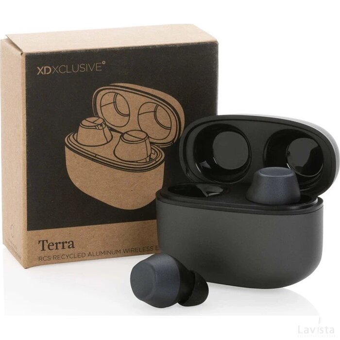 Terra RCS gerecyclede aluminium draadloze oordopjes grijs