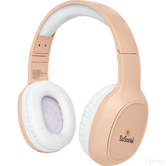 Riff draadloze koptelefoon met microfoon Pale blush pink