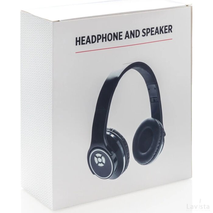 Hoofdtelefoon en speaker zwart