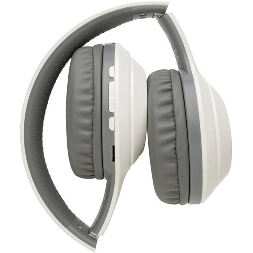 RCS standaard recycled plastic hoofdtelefoon wit