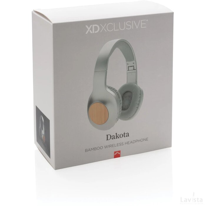 Dakota bamboe draadloze hoofdtelefoon grijs, grijs