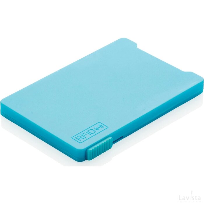 Kaarthouder met RFID anti-skimming blauw