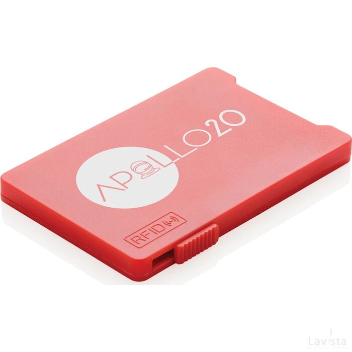 Kaarthouder met RFID anti-skimming rood