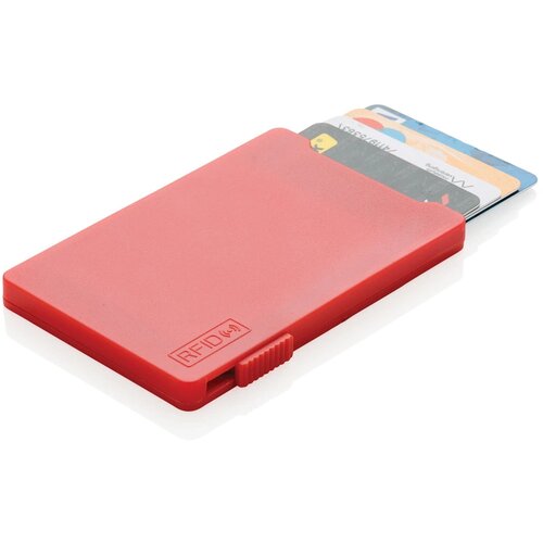 Kaarthouder met RFID anti-skimming rood