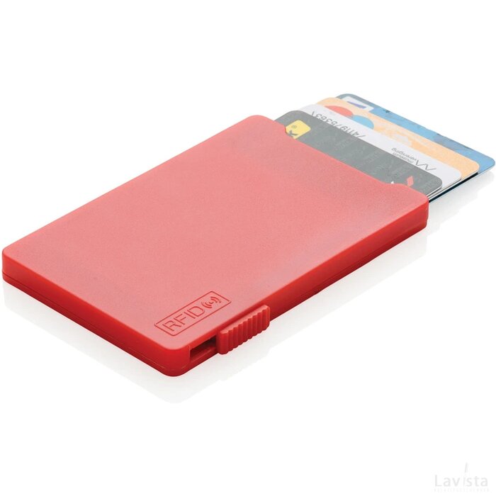 Kaarthouder met RFID anti-skimming rood