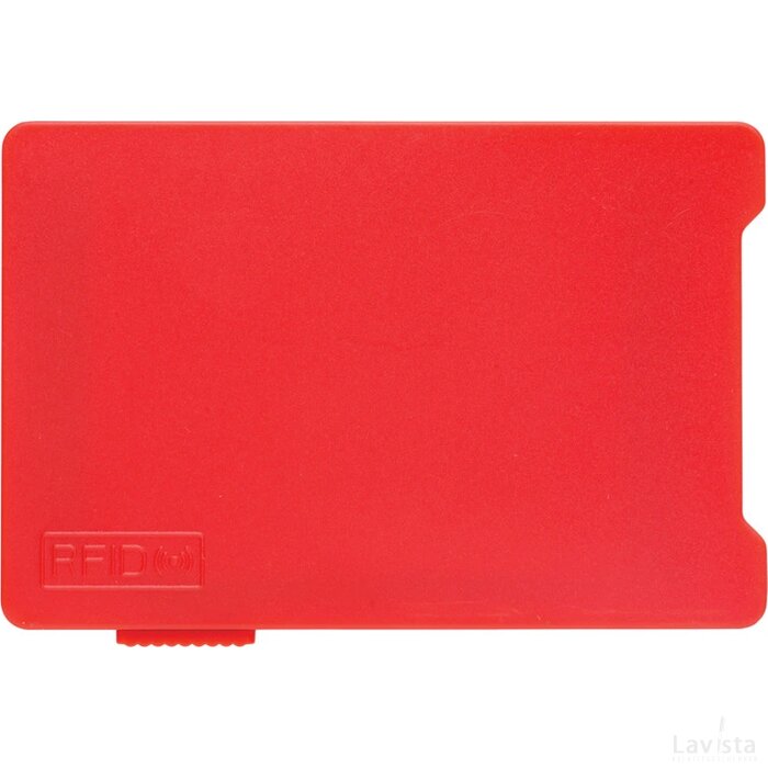 Kaarthouder met RFID anti-skimming rood