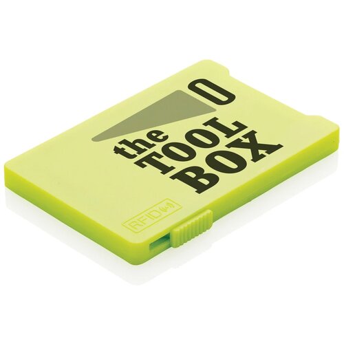 Kaarthouder met RFID anti-skimming limegroen