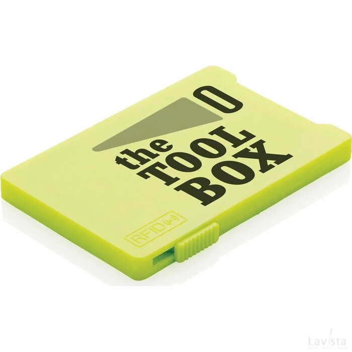 Kaarthouder met RFID anti-skimming limegroen